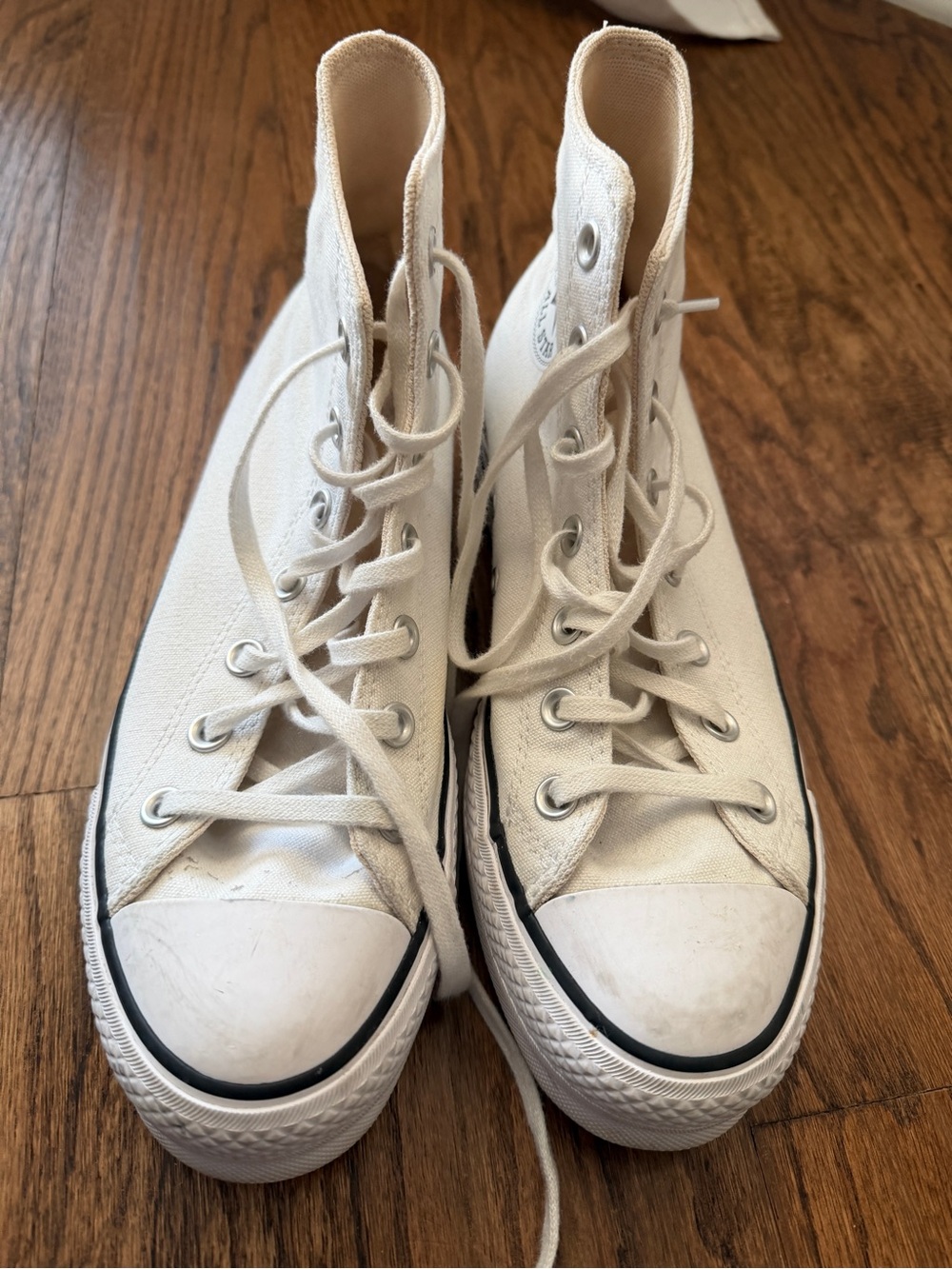 Converse Women's White High-Top Platform Sneaker Size 8 Womens
